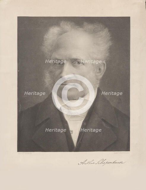 Portrait of Arthur Schopenhauer (1788-1860), First half of the 19th cent. Creator: Rohrbach, Paul (1817-after 1862).