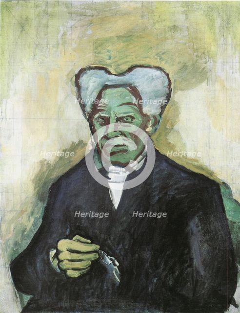 Portrait of Arthur Schopenhauer, 1908. Artist: Kubista, Bohumil (1884-1918)