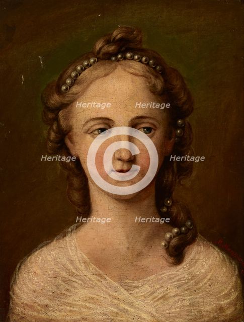 Portrait of Artist's Sister Fryderyka Maszkowska, 1850. Creator: Marceli Maszkowski.