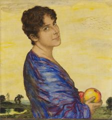 Portrait of Artist's Wife, c. 1914. Creator: Stuck, Franz, Ritter von (1863-1928)