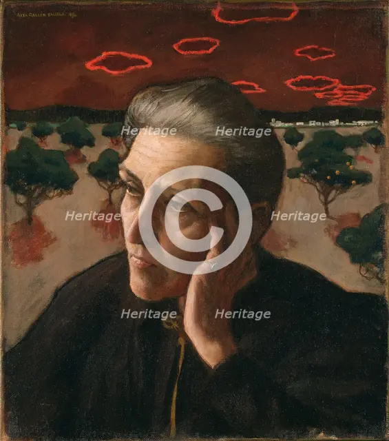 Portrait of Artist's Mother, 1896. Creator: Gallen-Kallela, Akseli (1865-1931).