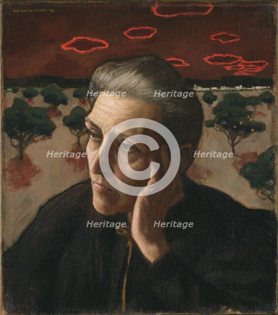 Portrait of Artist's Mother, 1896. Creator: Gallen-Kallela, Akseli (1865-1931).