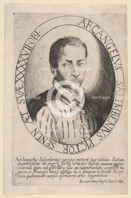 Portrait of Arcangelo Salimbeni, 1634. Creator: Bernardino Capitelli.