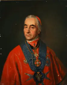 Portrait of Archbishop Stanislaw Siestrzencewicz-Bohus (1731-1826), End of 1810s. Artist: Alkin (Spartansky), P.A. (active Early 19th cen.)