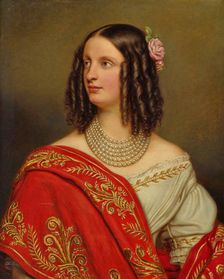 Portrait of Archduchess Auguste Ferdinande of Austria (1825-1864), princess of Tuscany, 1845. Creator: Bernhardt, Joseph Nepomuk (1805-1885)