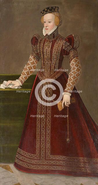 Portrait of Archduchess Barbara of Austria, Duchess of Ferrara (1539-1572), 1565. Creator: Terzio (Terzi); Francesco (c. 1523-1591).