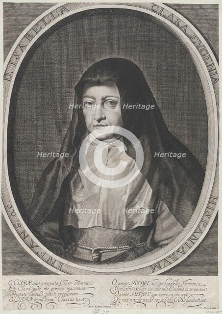 Portrait of Archduchess Isabella Clara Eugenia, Spanish Regent of the Low Countries..., ca. 1628-56. Creator: Anon.