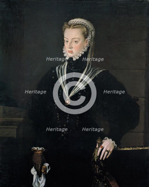 Portrait of Archduchess Joanna of Austria (1535-1573), Princess of Portugal, ca 1557. Artist: Coello, Alonso Sánchez (1531-1588)