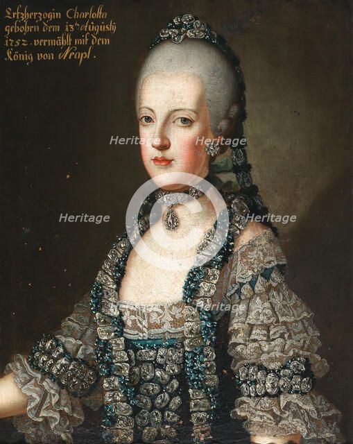 Portrait of Archduchess Maria Carolina of Austria (1752-1814), Queen of Naples and Sicily, 18th cent Creator: Anonymous.