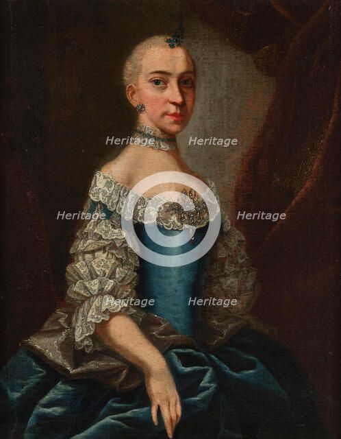Portrait of Archduchess Maria Christina of Austria (1742-1798), Duchess of Teschen, ca 1770. Creator: Anonymous.