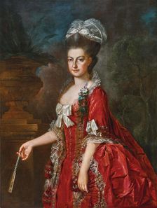 Portrait of Archduchess Maria Christina of Austria (1742-1798), Duchess of Teschen, 1778. Creator: Weikert; Georg (1745-1799)