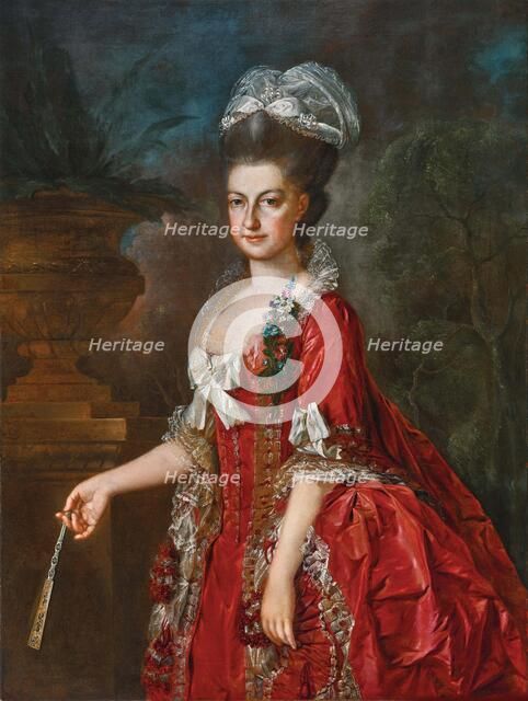Portrait of Archduchess Maria Christina of Austria (1742-1798), Duchess of Teschen, 1778. Creator: Weikert; Georg (1745-1799).
