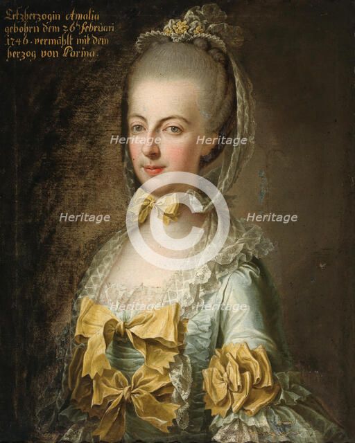Portrait of Archduchess Maria Amalia of Austria (1746-1804), Duchess of Parma, 18th century. Creator: Anonymous.