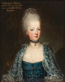 Portrait of Archduchess Maria Antonia (Marie-Antoinette) of Austria (1755-1793), Queen of France, 18 Creator: Anonymous