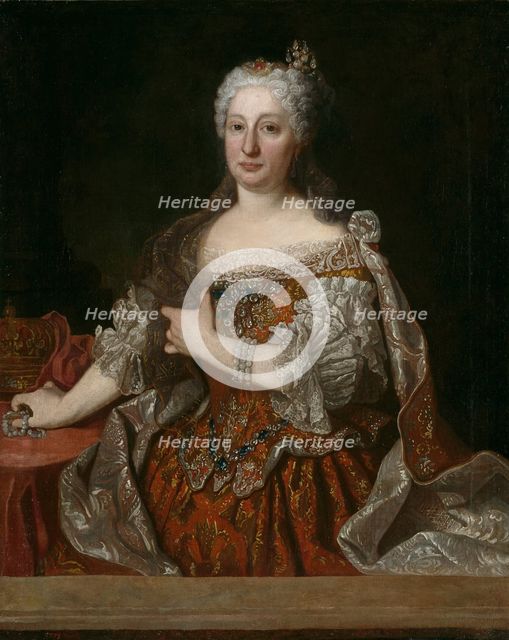 Portrait of Archduchess Maria Anna of Austria (1683-1754), Queen of Portugal, c. 1729. Artist: Ranc, Jean (1674-1735)