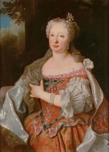 Portrait of Archduchess Maria Anna of Austria (1683-1754), Queen of Portugal, c 1729. Creator: Ranc, Jean (1674-1735)