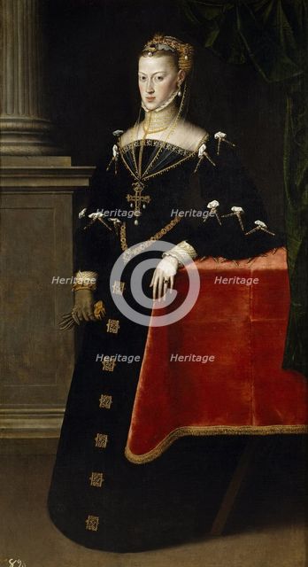 Portrait of Archduchess Maria of Austria (1528-1603), Holy Roman Empress, 1551. Artist: Mor, Antonis (Anthonis) (c. 1517-1577)