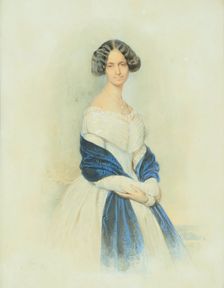 Portrait of Archduchess Maria Theresa of Austria-Este (1817-1886, Countess of Chambord, 1847. Creator: Franz Eybl