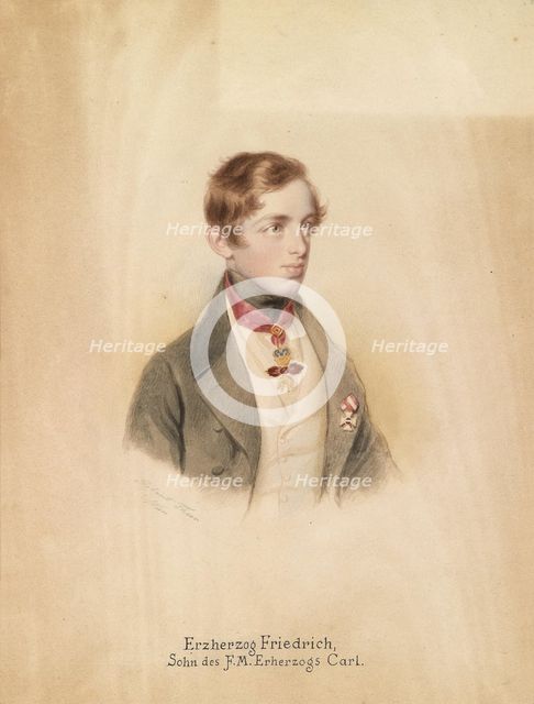 Portrait of Archduke Friedrich Ferdinand Leopold of Austria (1821-1847). Creator: Theer, Robert (1808-1863).