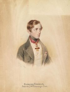 Portrait of Archduke Friedrich Ferdinand Leopold of Austria (1821-1847). Creator: Theer, Robert (1808-1863)