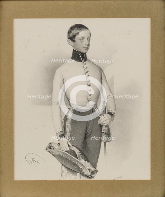 Portrait of Archduke Wilhelm of Habsburg-Lorraine (1827-1894), 1843. Creator: Kriehuber, Josef (1800-1876).