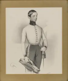 Portrait of Archduke Wilhelm of Habsburg-Lorraine (1827-1894), 1843. Creator: Kriehuber, Josef (1800-1876)