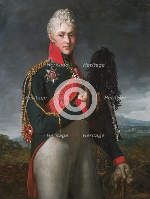 Portrait of Arkadi Alexandrovich Suvorov (1784-1811), Count Rymniksky, 1805. Artist: Mosnier, Jean Laurent (1743/44-1808)