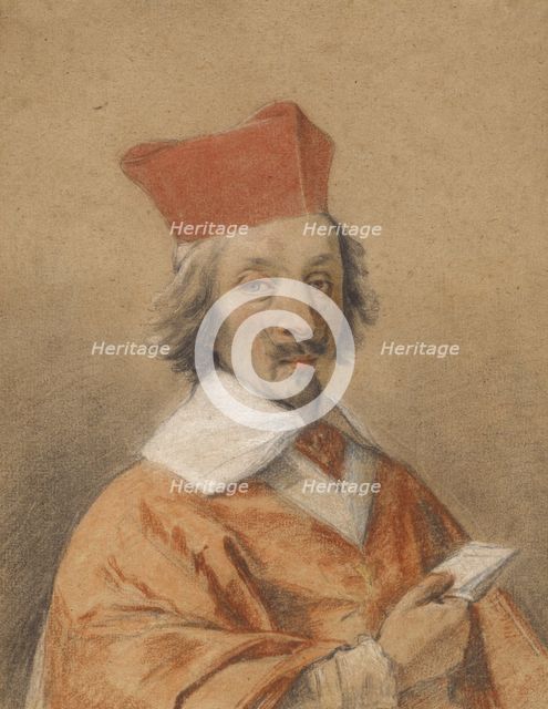 Portrait of Armand-Jean du Plessis, Cardinal de Richelieu, about 1632-1634. Creator: Simon Vouet.