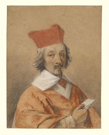 Portrait of Armand-Jean du Plessis, Cardinal de Richelieu, about 1632-1634. Creator: Simon Vouet