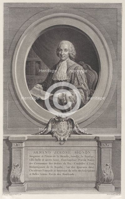 Portrait of Armand-Jérôme Bignon, 1769., 1769. Creator: Nicolas de Launay.