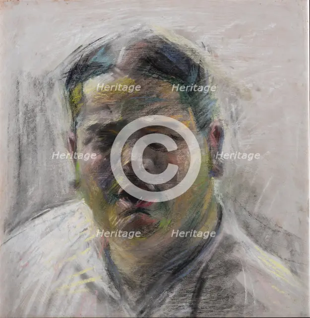 Portrait of Armando Mazza (1884-1964), 1909-1910. Creator: Boccioni, Umberto (1882-1916).