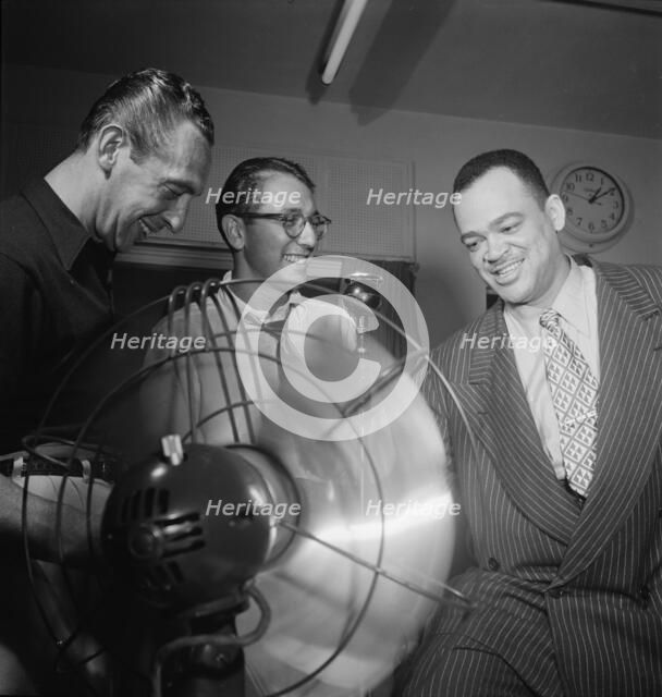 Portrait of Arnett Cobb and Symphony Sid, WHOM, New York, N.Y., 1946. Creator: William Paul Gottlieb.