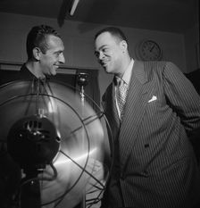 Portrait of Arnett Cobb and Symphony Sid, WHOM, New York, N.Y., 1946. Creator: William Paul Gottlieb