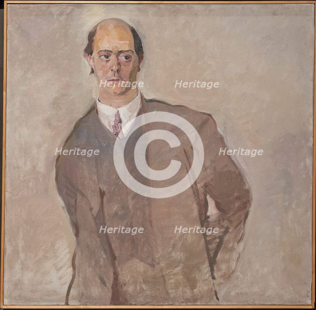 Portrait of Arnold Schönberg, 1909. Creator: Oppenheimer, Max (1885-1954).