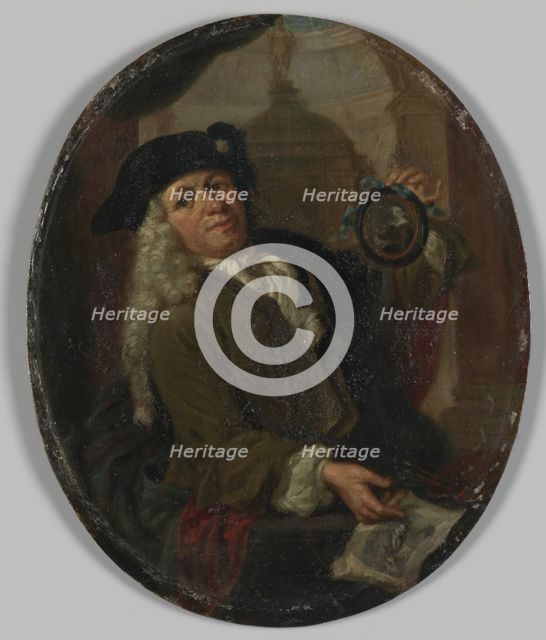 Portrait of Arnoud van Halen (1673-1732). Painter, Printmaker, Poet and Collector in Amsterdam, 1725 Creator: Unknown.