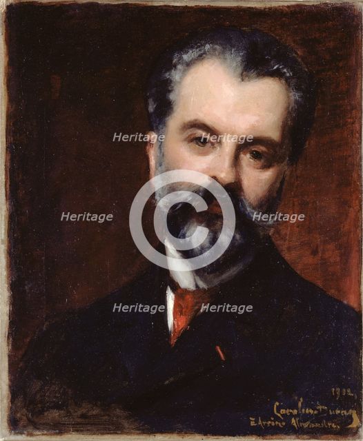 Portrait of Arsène Alexandre (1859-1937) , 1902. Creator: Carolus-Duran, Charles Émile Auguste (1837-1917).