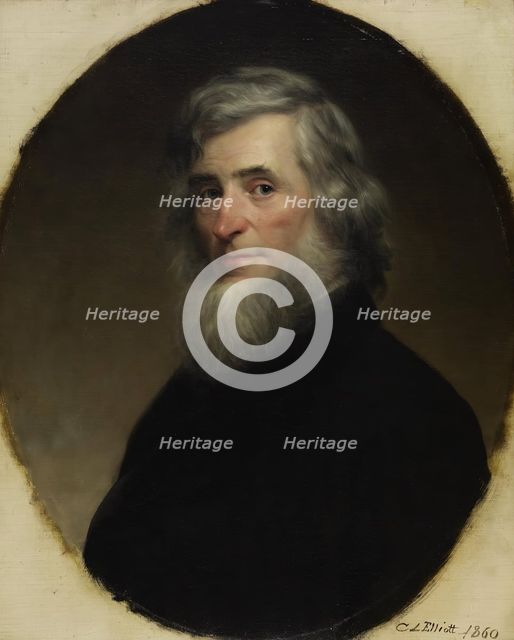 Portrait of Asher B. Durand, 1860. Creator: Charles Loring Elliott.