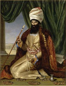 Portrait of Asker Khan, Ambassador of Persia, in Paris in 1808, 1809. Creator: Davin-Mirvault, Césarine Henriette (1773-1844)