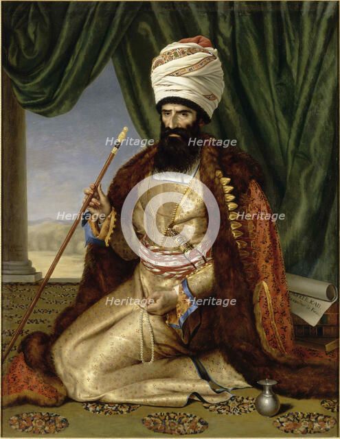 Portrait of Asker Khan, Ambassador of Persia, in Paris in 1808, 1809. Creator: Davin-Mirvault, Césarine Henriette (1773-1844).