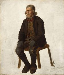 Portrait of Asle Hermandson from Hallingdal, probably 1849. Creator: Adolph Tidemand
