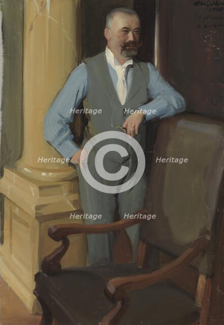 Portrait of August Nilsson Keirkner, Finnish ironmaster and engineer, 1904.  Creator: Albert Gebhard.