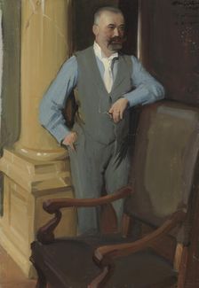 Portrait of August Nilsson Keirkner, Finnish ironmaster and engineer, 1904. Creator: Albert Gebhard