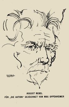 Portrait of August Bebel (1840-1913). Creator: Oppenheimer, Max (1885-1954)