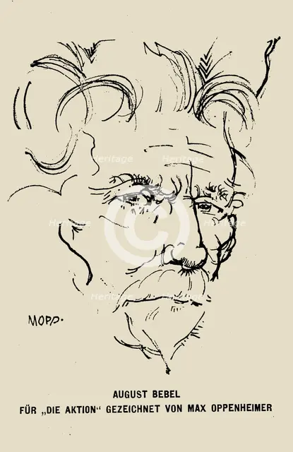 Portrait of August Bebel (1840-1913). Creator: Oppenheimer, Max (1885-1954).