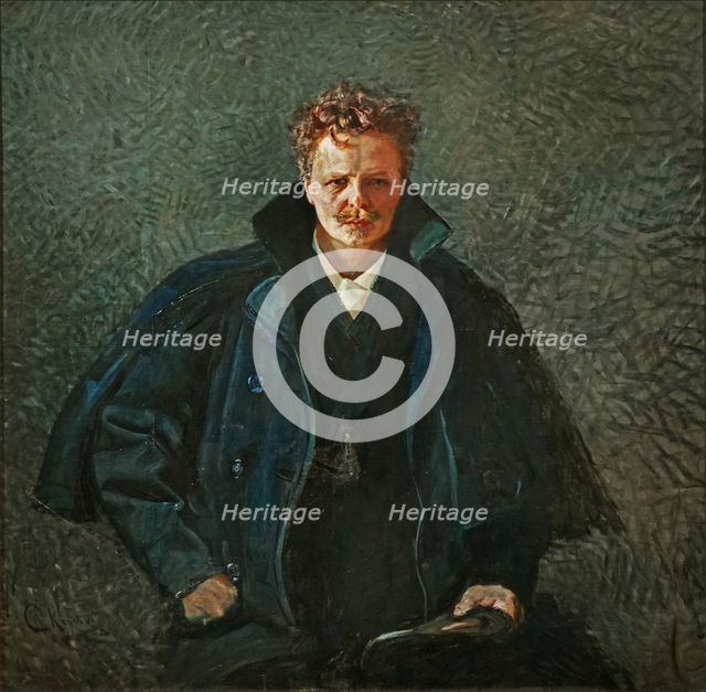 Portrait of August Strindberg, 1893. Creator: Krohg, Christian (1852-1925).