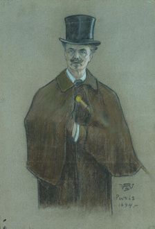 Portrait of August Strindberg, 1894. Creator: Sigurd Wettenhovi-Aspa