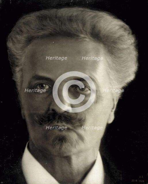 Portrait of August Strindberg, 1908. Creator: Herman Andersson.