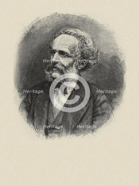 Portrait of August Wilhelm Ambros (1819-1876). Creator: Anonymous.