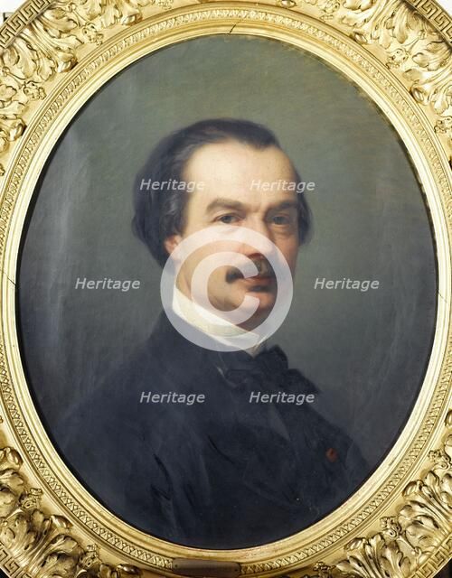 Portrait of Auguste Maquet (1813-1888), writer, collaborator of Alexandre Dumas, 1867. Creator: Louis Stanislas Faivre-Duffer.
