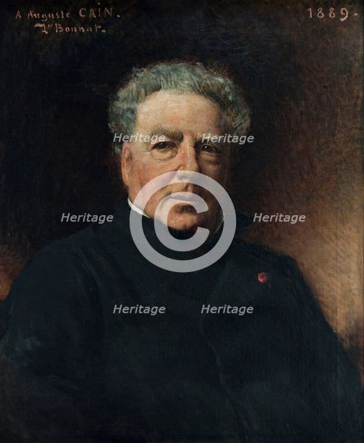 Portrait of Auguste-Nicolas Caïn (1821-1894), 1889. Creator: Bonnat, Léon (1833-1922).